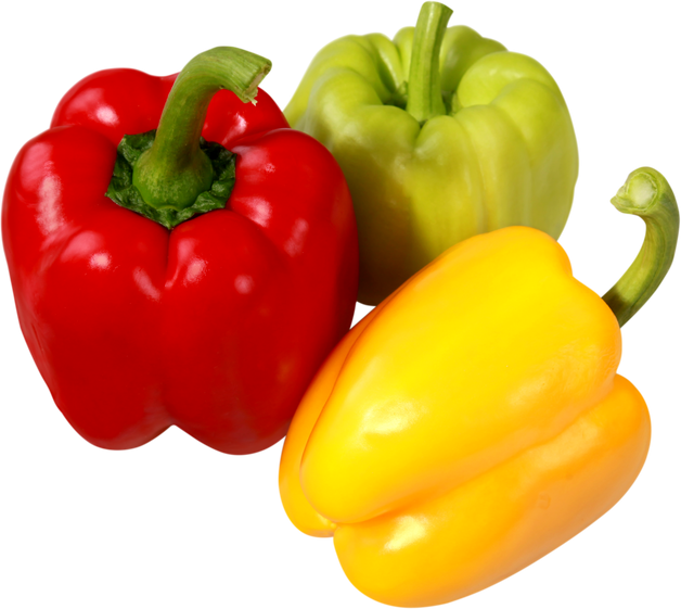 Multicolored bell peppers